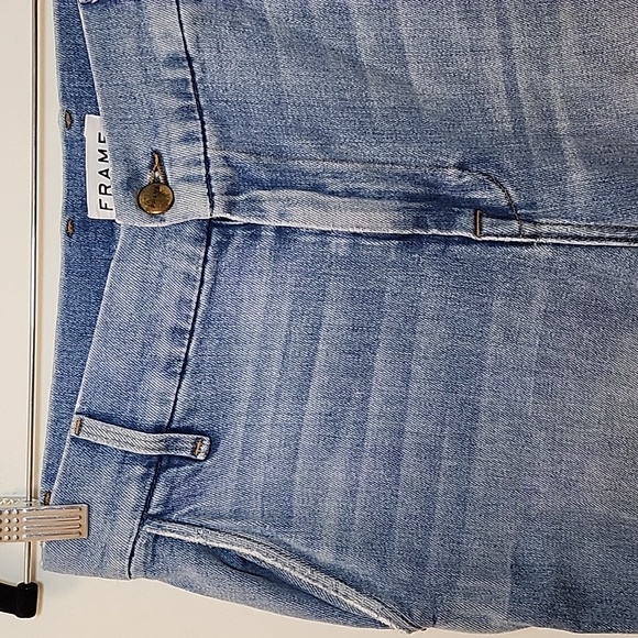 FRAMELe Palazzo High Rise Cropped Wide Leg Jeans in Galeston Size 27 - Picture 5 of 16